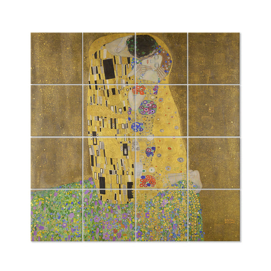 Wielopanelowa grafika ścienna The Kiss - Gustav Klimt Legendarte