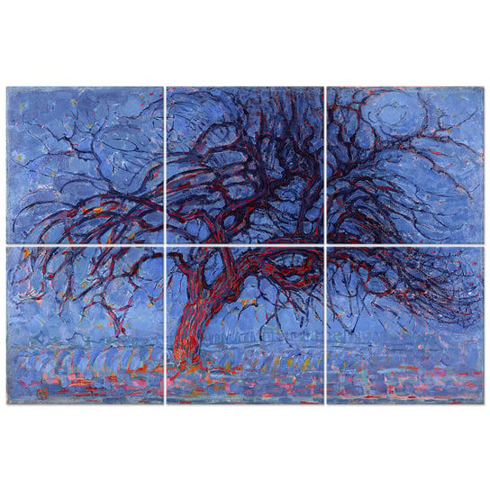 Wielopanelowa grafika ścienna The Red Tree - Piet Mondrian Legendarte