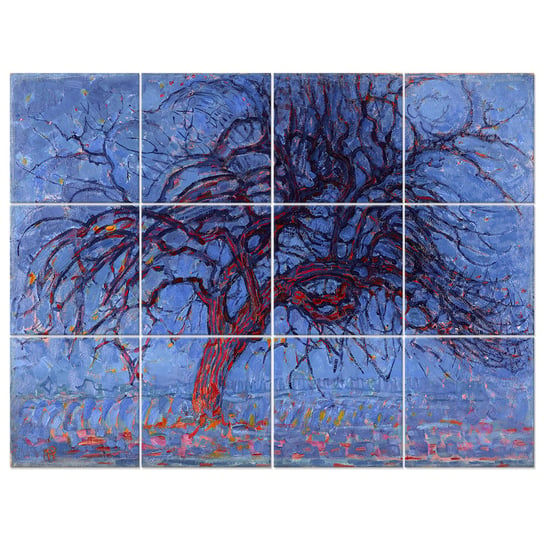 Wielopanelowa grafika ścienna The Red Tree - Piet Mondrian Legendarte