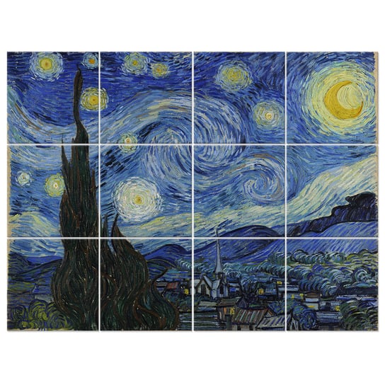 Wielopanelowa grafika ścienna The Starry Night - Vincent Van Gogh Legendarte