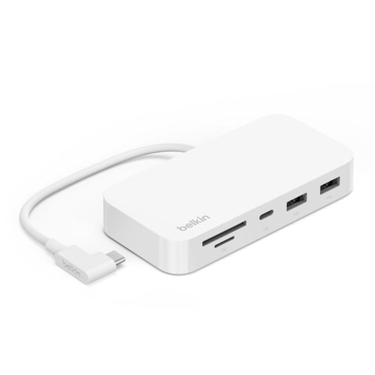 Wieloportowy koncentrator USB-C 6 w 1 z mocowaniem, biały Belkin