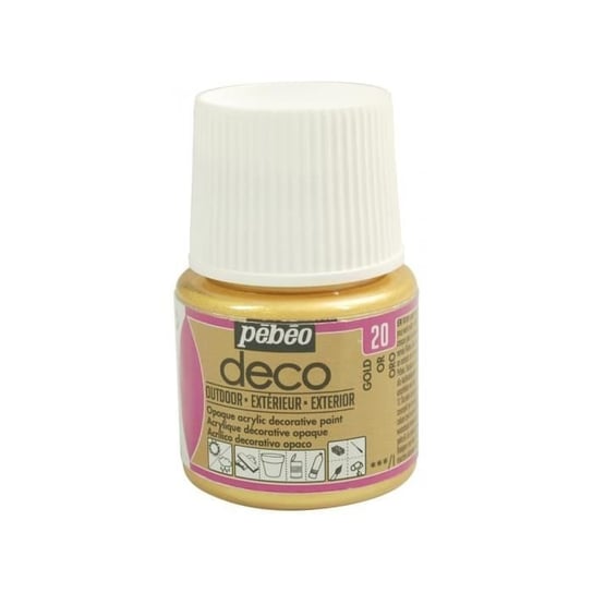 Wielopowierzchniowa zewnętrzna farba akrylowa - Złota - 45 ml PEBEO