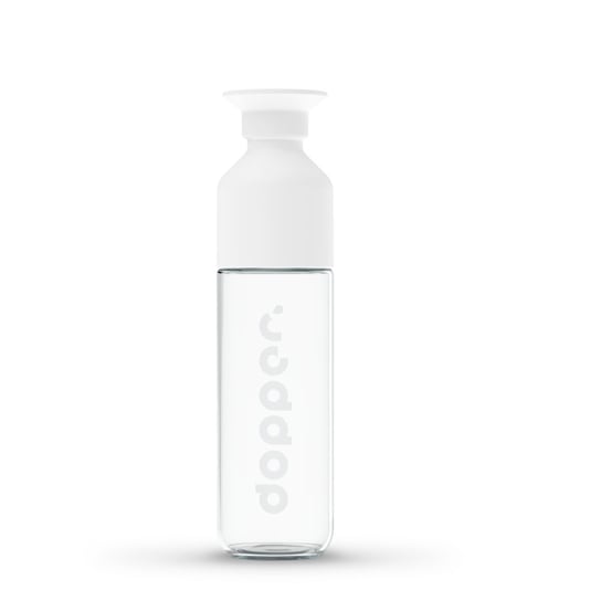 Wielorazowa szklana butelka Dopper Glass 400 ml - white DOPPER