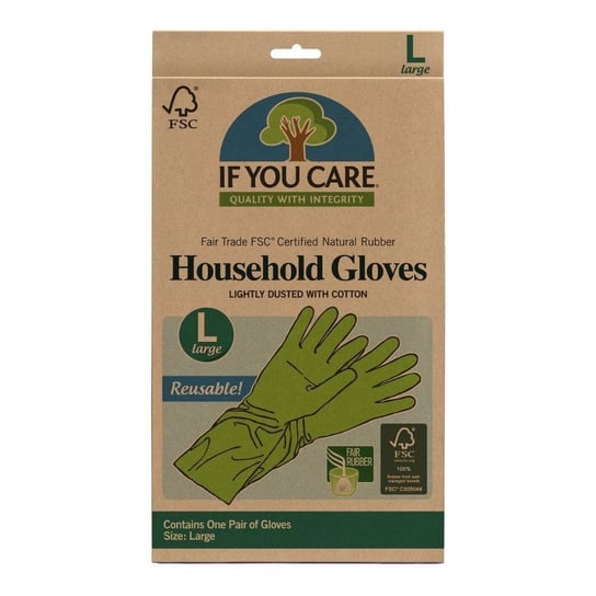 Wielorazowe rękawiczki lateksowe L If You Care - 1 para If You Care