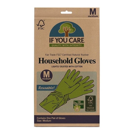 Wielorazowe rękawiczki lateksowe M If You Care - 1 para If You Care