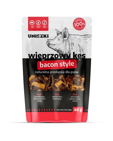 Wieprzowy kęs -Bacon style przysmak dla psa Uniszki inna (Inny)