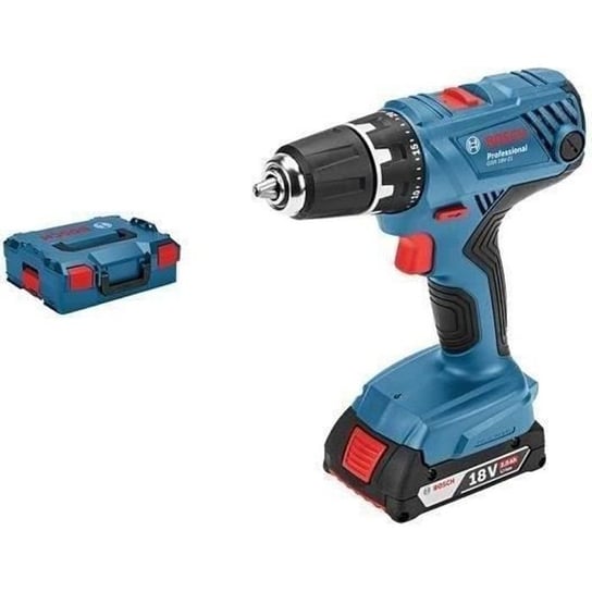 Wiertarko-wkrętarka akumulatorowa Bosch GSR 18V-21 + 2 akumulatory 2Ah + ładowarka + pudełko L-BOXX - BOSCH - 06019H1008 Bosch Professional