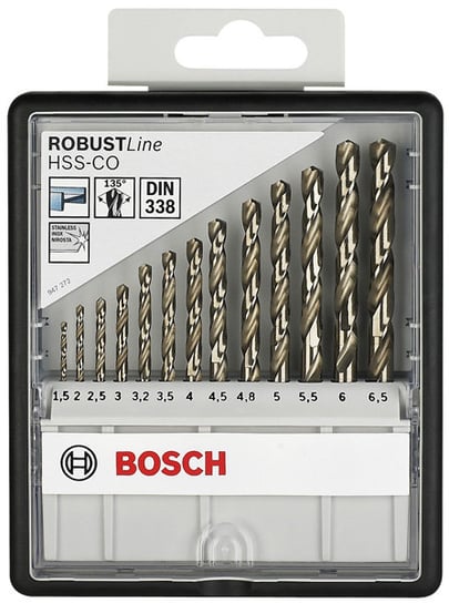 Wiertła do metalu BOSCH Robust Line HSS-Co, 13 szt Bosch