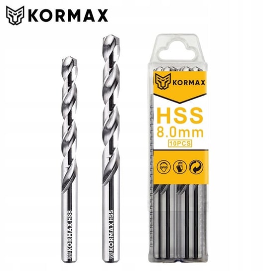 Wiertło do metalu HSS 1,0mm Kormax DIN338 10szt Kormax