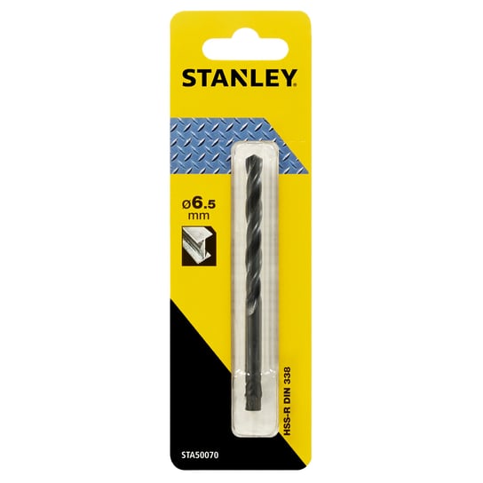 Wiertło do metalu HSS-R DIN 338, Fi=6.5mm Stanley