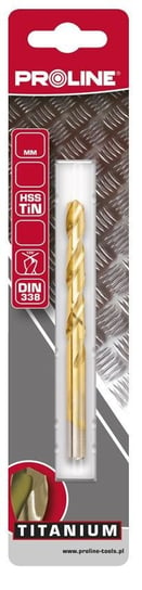 Wiertło do metalu HSS TIN DIN338 szlifowane 4.1mm sztuk 2 blister Proline Proline