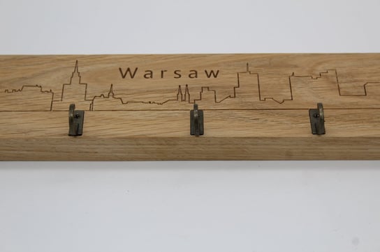 Wieszak drewniany na klucze z drewna dębowego Warsaw WoodenMode