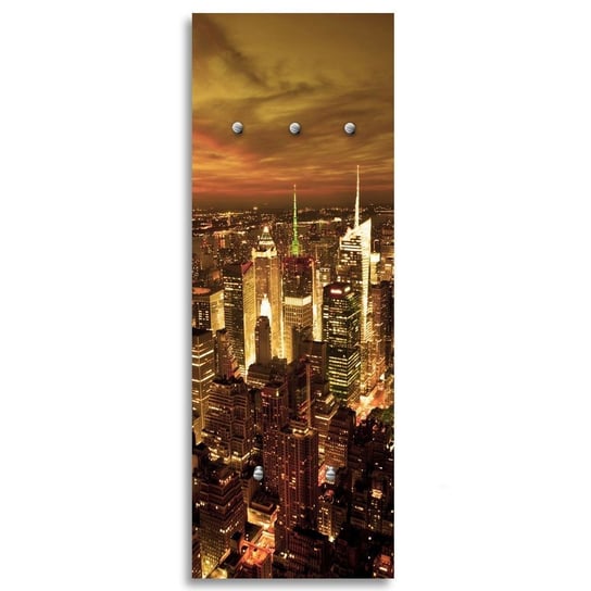 Wieszak FEEBY Nowy Jork nocą, 40x118 cm Feeby
