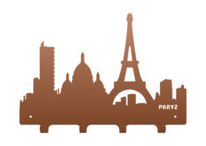 Wieszak metalowy miasto Paryż 40 cm miedziany Inna marka