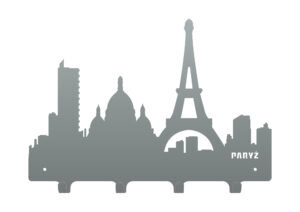Wieszak metalowy miasto Paryż 40 cm srebrny Inna marka