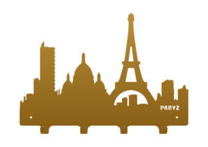 Wieszak metalowy miasto Paryż 40 cm złoty Inna marka