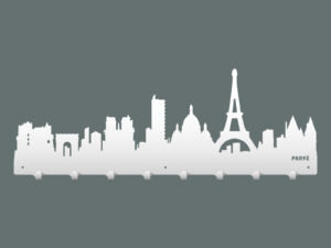 Wieszak metalowy miasto Paryż 80 cm biały matowy Inna marka