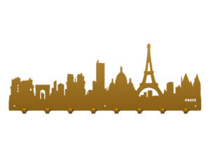 Wieszak metalowy miasto Paryż 80 cm złoty Inna marka