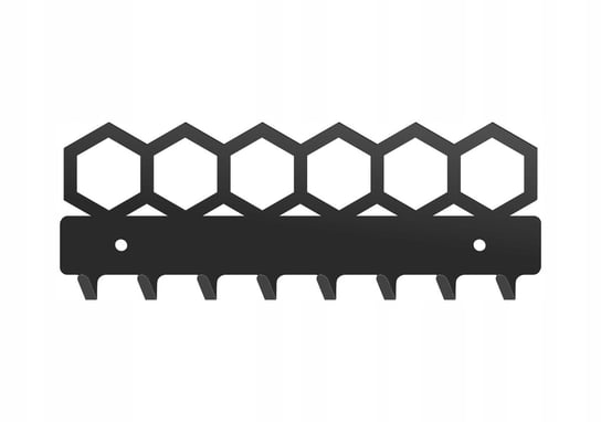 Wieszak metalowy na klucze heksagon WIE82 20cm miedziany Inna marka