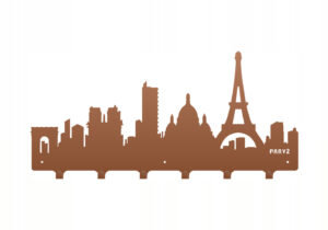Wieszak metalowy na ubrania miasto Paryż 60 cm miedziany Inna marka