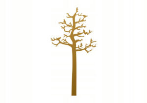 Wieszak metalowy ścienny Drzewo ptaki WIE131 130 cm złoty Inna marka