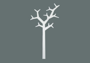 Wieszak metalowy ścienny Drzewo WIE111 180 cm biały matowy Inna marka