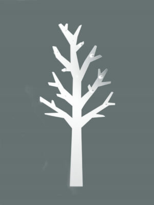 Wieszak metalowy ścienny Drzewo WIE113 130 cm biały matowy Inna marka
