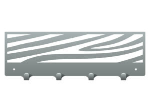 Wieszak metalowy ścienny Zebra 40 cm srebrny Inna marka