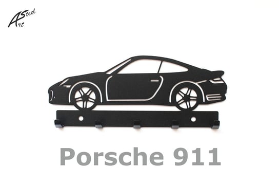 Wieszak na klucze ART-STEEL Porsche 911, czarny, 22x8,8 cm Art-Steel