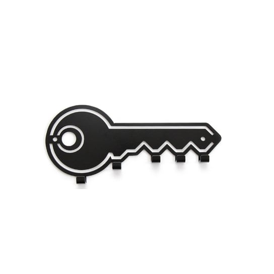 Wieszak na klucze DECOLICIOUS Klucz Zz, czarny, 20x8,7 cm Decolicious