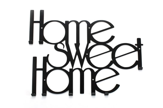 Wieszak na ubrania DECOLICIOUS Home Sweet Home, czarny, 50x37,7 cm Decolicious