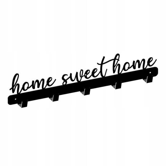 Wieszak na ubrania Home Sweet Home, czarny strukturalny GAMET