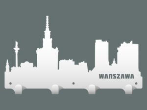 Wieszak na ubrania miasto Warszawa 30 cm biały matowy Inna marka