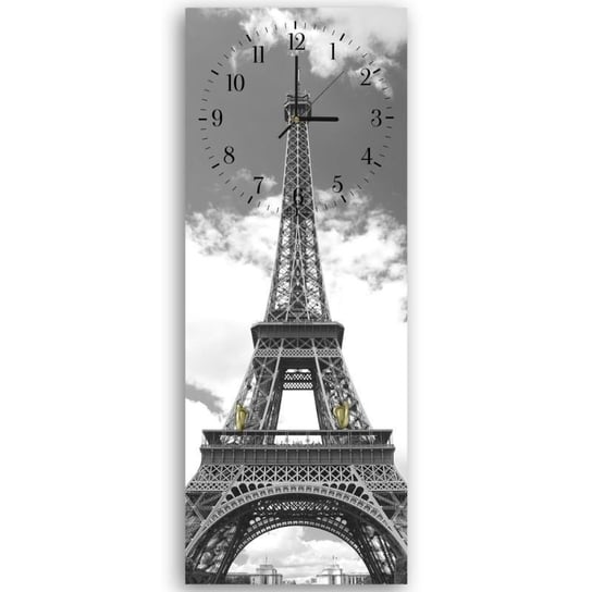 Wieszak ozdobny z zegarem CARO Wieża Eiffla, 25x65 cm Feeby