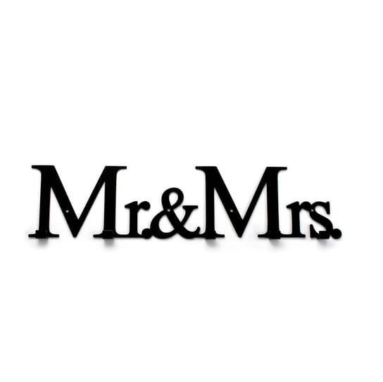 Wieszak ścienny DECOLICIOUS DECOLICIOUS Mr & Mrs, czarny, 61x14,4 cm Decolicious