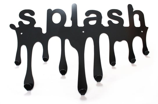 Wieszak ścienny DECOLICIOUS Splash, czarny, 50x32,4 cm Decolicious