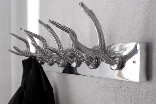 Wieszak ścienny Jeleń poroże rogi aluminiowy (Z22529) Invicta Interior