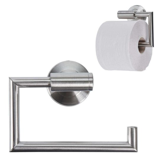 Wieszak UCHWYT na papier toaletowy srebrny stalowy Bathroom Solutions