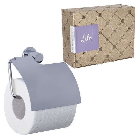 Wieszak uchwyt na papier toaletowy WC z osłonką ścienny chrom Lile Starlight Lile