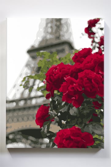 Wieża Eiffla, Paryż, Francja, malowanie po numerach Akrylowo