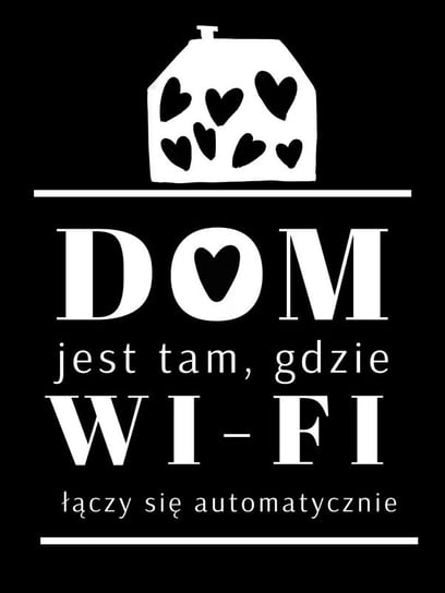 wifi serca black - plakat 42x59,4 cm / AAALOE Inna marka