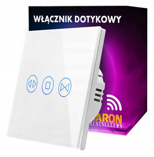 WIFI WŁĄCZNIK Dotykowy Szklany ROLET ŻALUZJI BIAŁY 230V Fi60 Ewelink BarON Inna marka
