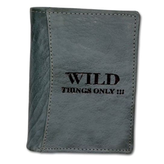 Wild Things Only skórzany portfel damski męski niebieski 12.5x2x9.5cm OPJ100B Wild Things Only