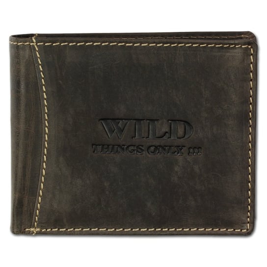 Wild Things Only skórzany portfel męski brązowy 12x2x9,5cm OPJ103N Wild Things Only
