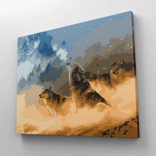 Wilki nocą - Malowanie po numerach 50x40 cm ArtOnly