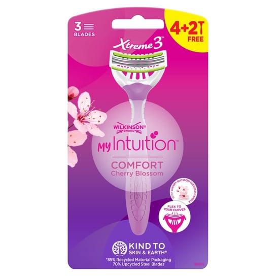 Wilkinson,My Intuition Xtreme3 Comfort Cherry Blossom jednorazowe maszynki do golenia dla kobiet 6szt Wilkinson