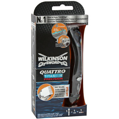 Wilkinson Sword, Quattro Titanium Precision, maszynka do golenia z trymerem Wilkinson Sword