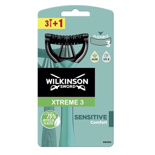 Wilkinson Sword, Xtreme 3 Sensitive, maszynki do golenia, 4 szt. Wilkinson Sword