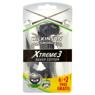 Wilkinson Sword, Xtreme 3 Silver Edition, maszynka do golenia, 8 szt. Wilkinson Sword