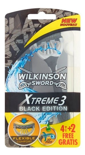 Wilkinson Sword Xtreme3 Black Edition Jednorazowe maszynki do golenia 6 sztuk Wilkinson Sword